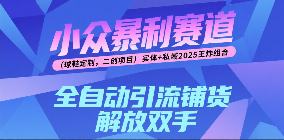 楠—小众暴利赛道（球鞋定制，二创项目）实体+私域2025王炸组合创富副业网-网创项目资源站-副业项目-创业项目-搞钱项目创富副业网