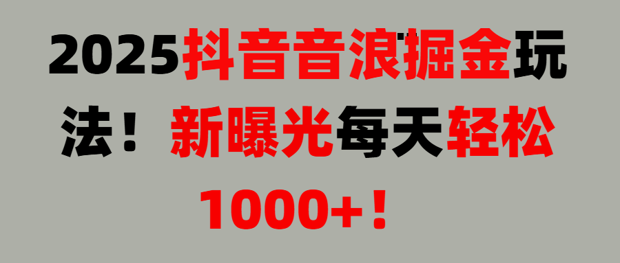 抖音直播撸音浪, 无脑高收益项目，音浪掘金！创富副业网-网创项目资源站-副业项目-创业项目-搞钱项目创富副业网
