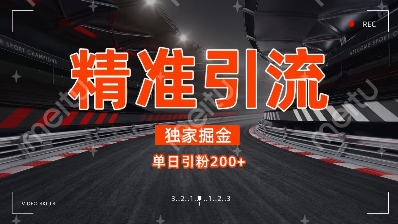 独家野路子精准引流 每日200+创富副业网-网创项目资源站-副业项目-创业项目-搞钱项目创富副业网