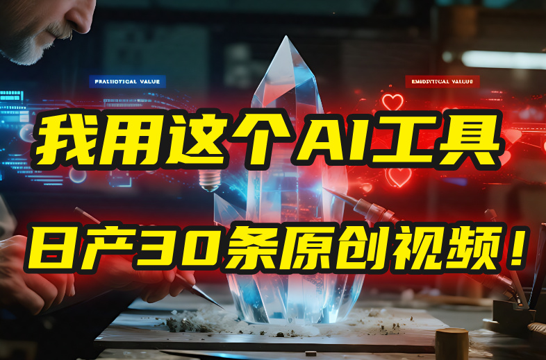 别再真人出镜了！我用这个AI工具，1张照片就能日产30条原创视频！创富副业网-网创项目资源站-副业项目-创业项目-搞钱项目创富副业网