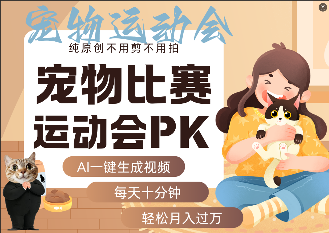 AI萌宠运动员跳水 射击  篮球  足球比赛   每天十分钟 附详细提示词文案库  代替做素材 卖提示词 卖虚拟资料  卖宠物产品 做宠物私人定制产品  带徒弟 带陪跑 卖课  创作者分成 月入5W+创富副业网-网创项目资源站-副业项目-创业项目-搞钱项目创富副业网