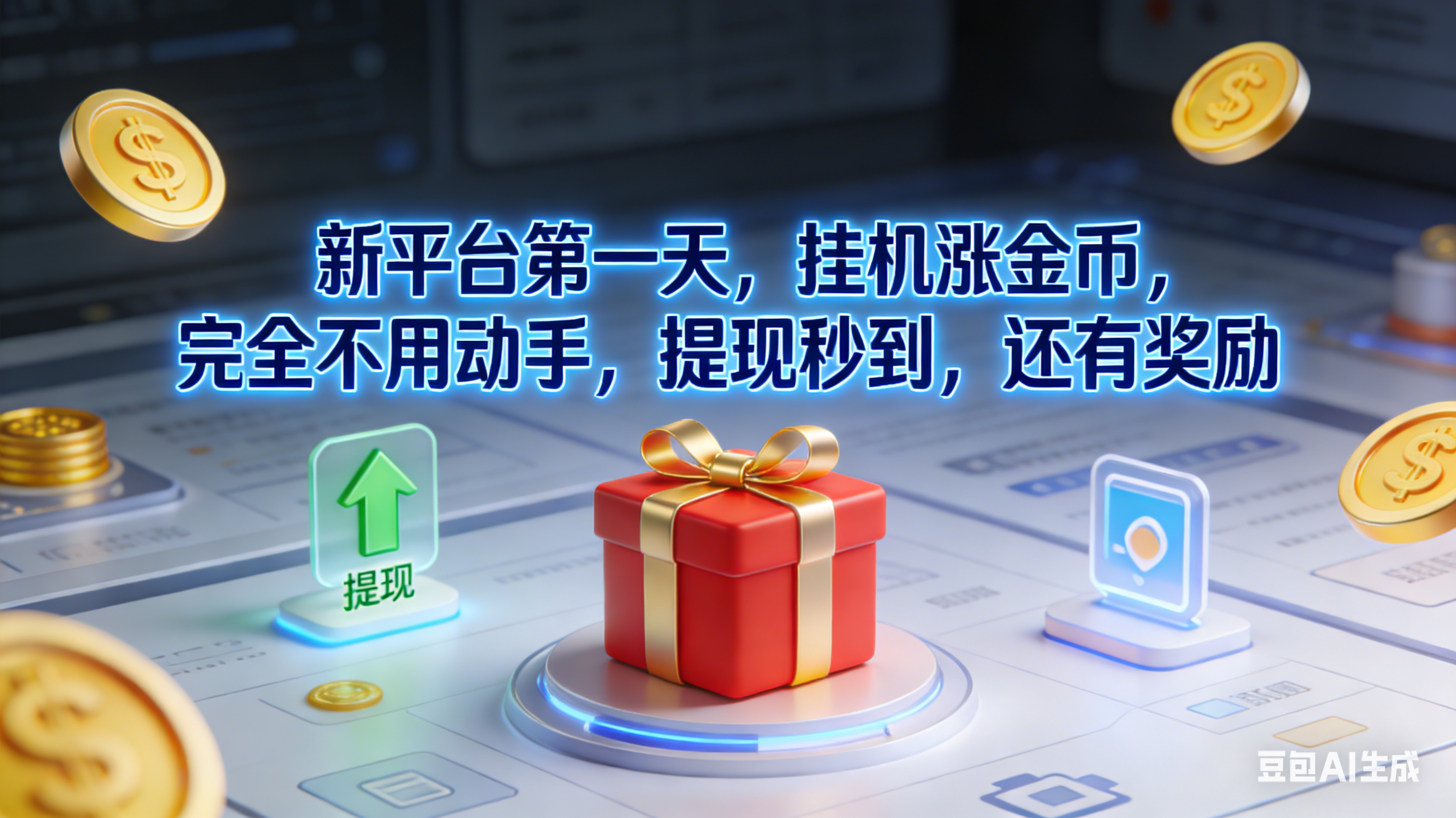 新平台第一天，挂机涨金币，完全不用动手，提现秒到，还有奖励创富副业网-网创项目资源站-副业项目-创业项目-搞钱项目创富副业网