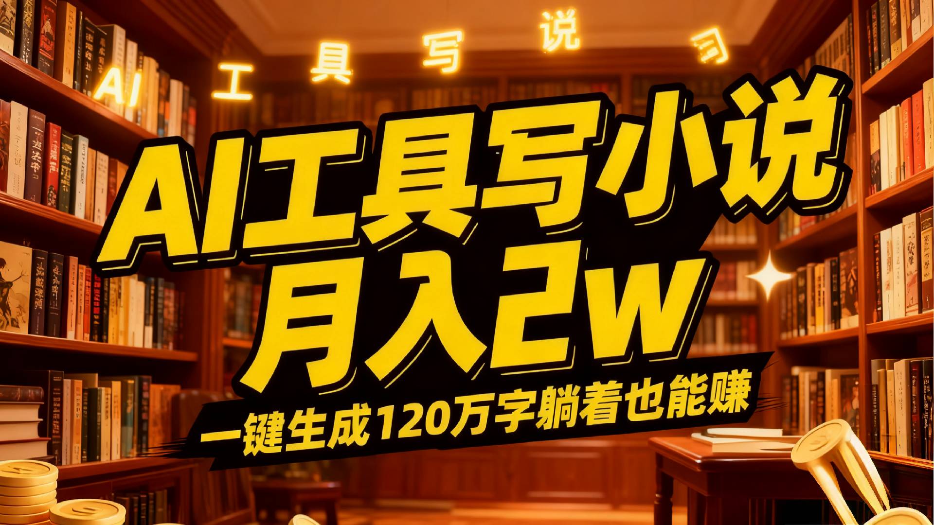 2026年AI工具写小说,一键生成120万字，躺着也能赚，月入2w+创富副业网-网创项目资源站-副业项目-创业项目-搞钱项目创富副业网