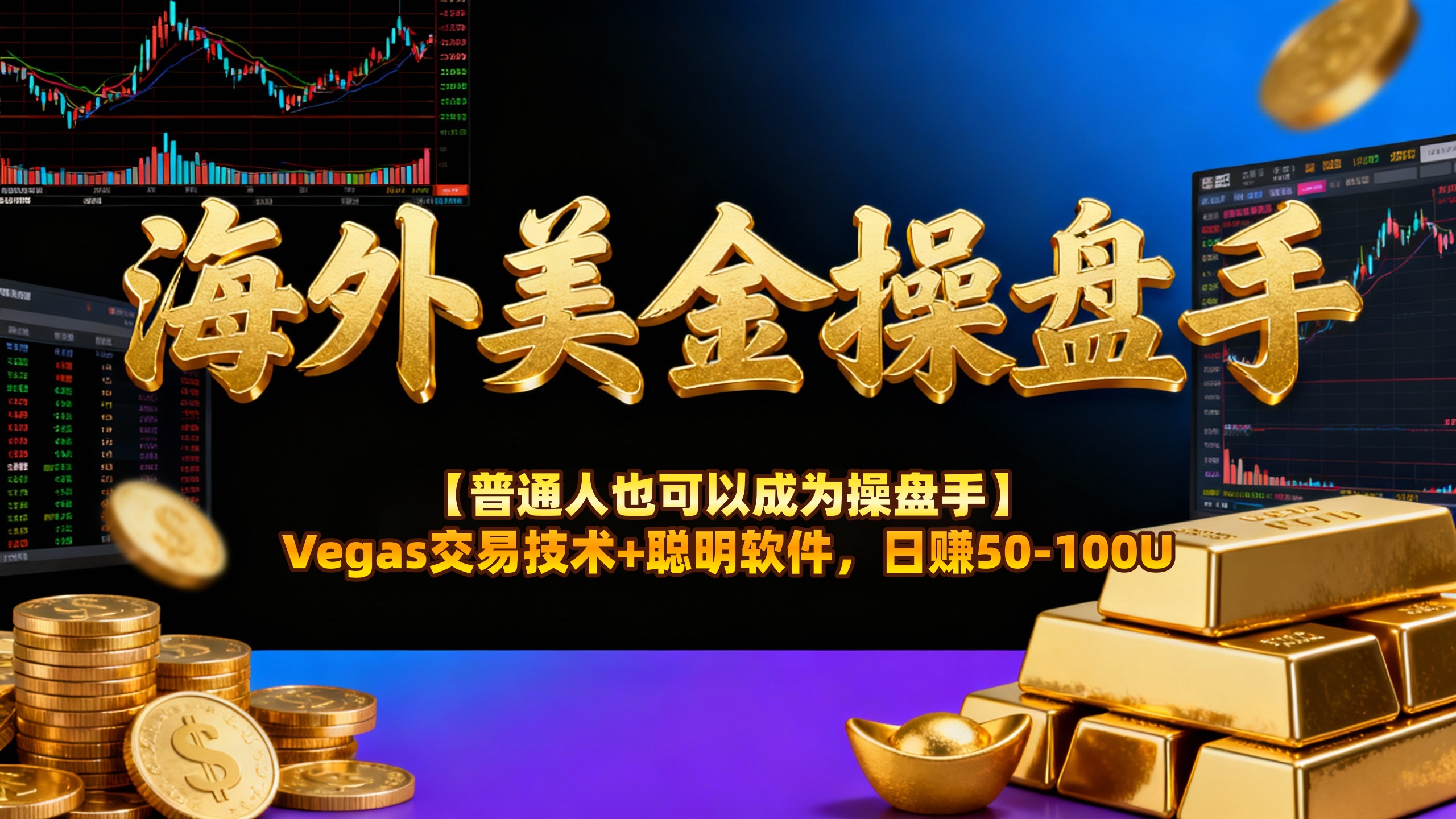 海外美金操盘手技术【普通人也可以成为操盘手】Vegas交易技术+聪明软件，日赚50-100U创富副业网-网创项目资源站-副业项目-创业项目-搞钱项目创富副业网