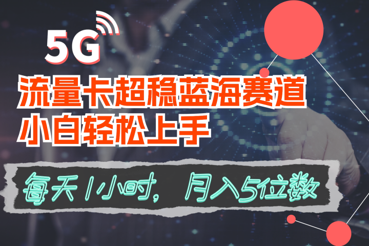 流量卡超稳蓝海赛道，小白轻松上手，每天1小时，月入5位数创富副业网-网创项目资源站-副业项目-创业项目-搞钱项目创富副业网